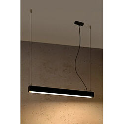 Luminaire Center Plafonnier LED intégré Pinne Acier Noir 1 ampoule 150cm