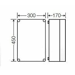 Acheter Hensel Boîte de dérivation K0300 Hensel 6554 - Avec couvercle transparent - 450 x 300 x 170 mm - IP65 - Gris