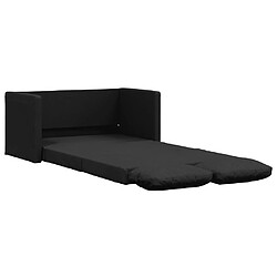 vidaXL Canapé-lit 2 en 1 noir 112x174x55 cm tissu