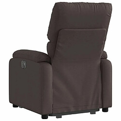 Acheter Maison Chic Fauteuil Relax pour salon, Fauteuil inclinable électrique marron foncé tissu -GKD25251