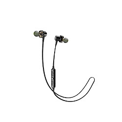 Acheter Universal [ Double lecteur dynamique ] Awei X660BL Casque Bluetooth Magnetic Noise Annuler Bouchon d'oreille étanche Noir