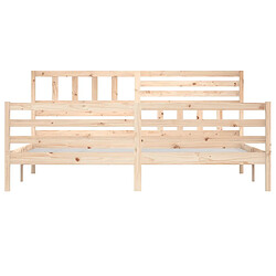 Avis vidaXL Cadre de lit sans matelas 180x200 cm bois massif