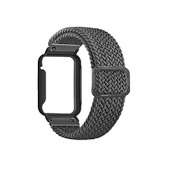 Bracelet en nylon élastique tressé pour votre Xiaomi Mi Band 7 Pro - gris/noir