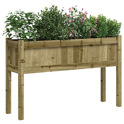 Avis Maison Chic Lot de 2 Jardinières,Bac à fleurs - pot de fleur avec pieds bois de pin imprégné -GKD73998