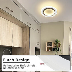 Acheter NETTLIFE Plafonnier LED Blanc 14W Rond lampe de couloir 3000K blanc chaud design moderne lampe de couloir plafonnier 23,5cm pour cuisine salon