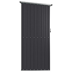 Acheter Helloshop26 Abri de jardin cabane cabanon maison de stockage remise extérieur hangar outils robuste 118,5 x 97 x 209,5 cm acier galvanisé anthracite 02_0022180