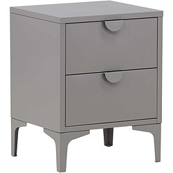 Venture Home Table de chevet 2 tiroirs Piring gris clair.