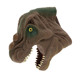 Simulation Tyrannosaurus Tête Marionnette À Main Dinosaure Figure Jouet Enfants Jouet Marron