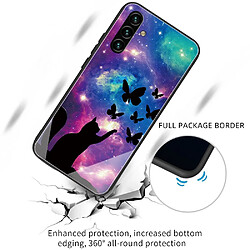 Coque en TPU antichoc Chat et papillons pour votre Samsung Galaxy A13 5G