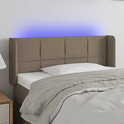 Maison Chic Tête de lit moderne à LED lumineuse pour chambre - Décoration de lit Taupe 83x16x78/88 cm Tissu -MN70082