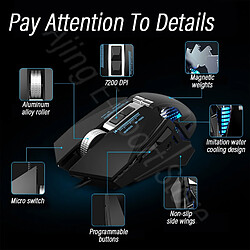 Avis Universal Souris de gaming ergonomique Souris d'ordinateur Console de jeu Câble d'ordinateur portable Câble USB Optique Poids libre Souris de gaming professionnelle 7200dpi 1000Hz