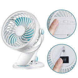 Avis Ventilateur Rechargeable USB Portable Rotation à 360 Degrés Mini Ventilateur de Clip de Bureau pour Poussette de Bébé Voyage Usage Domestique