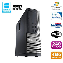 PC Dell Optiplex 7010 SFF Intel G870 3.1GHz 4Go Disque 240Go SSD Wifi W7 - Occasion