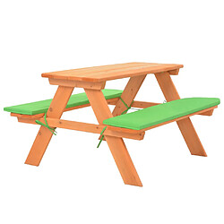 vidaXL Table de pique-nique pour enfants avec bancs 89x79x50 cm Sapin