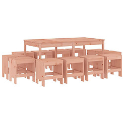 vidaXL Ensemble à manger de jardin 13 pcs bois massif de Douglas