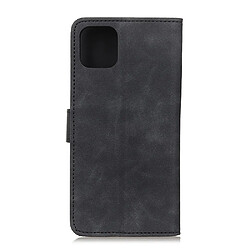 Etui en PU rétro noir pour votre Apple iPhone 12 5.4 pouces