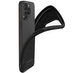 Avizar Coque pour iPhone 14 Pro Max Renforcée Souple Carbone Effet Brossé Noir pas cher