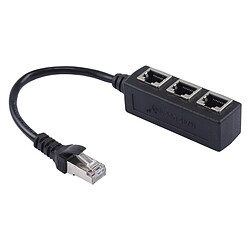 Wewoo 1 à 3 sockets réseau Ethernet LAN RJ45 Plug Splitter Extender