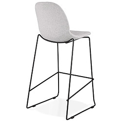 Acheter Alterego Tabouret de bar 'EKTOR' gris clair en tissu empilable