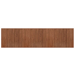 vidaXL Tapis rectangulaire marron 80x300 cm bambou