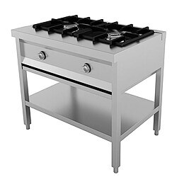 Piano de Cuisson Gaz sur Meuble Série 600 - 1 à 5 Brûleurs - Combisteel