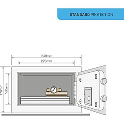 Avis Coffre-fort Électronique - YALE - YSV/170/DB2 - Compact 3.8L - 170x230x170mm