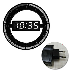 Acheter Horloge murale suspendue muette Horloge numérique à LED Régler la luminosité Horloge de table de bureau