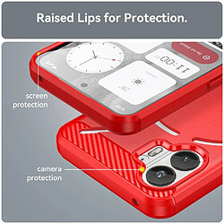 Avis Htdmobiles Coque pour Nothing Phone 2 - housse etui silicone gel carbone + film ecran - ROUGE