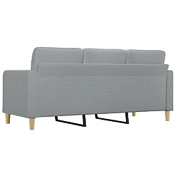 Maison Chic Canapé à 3 places,Canapé droit,Sofa de Salon,Banquette Gris clair 180 cm Tissu -GKD165870 pas cher