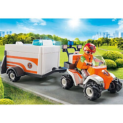 Playmobil® PLAYMOBIL 70053 City Life - Quad et remorque de secours pas cher