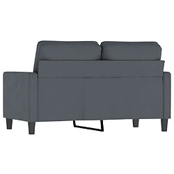 Maison Chic Canapé à 2 places,Sofa de Salon,Canapé droit Gris foncé 120 cm Velours -GKD509773 pas cher