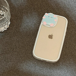 GUPBOO Étui pour iPhone13ProMax Étui de téléphone transparent pour miroir de maquillage ours simple pour femme