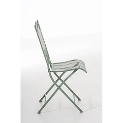 Avis Decoshop26 Chaise de jardin en fer forgé vert vieilli MDJ10024