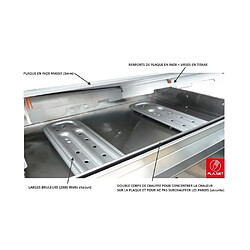 Avis Plancha gaz 8400w plaque inox 79x40cm avec chariot - CHEF80LISCHFERHOUS - PLA.NET