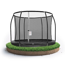 Avis Trampoline rond avec filet - AXI Boston - Ø 305 cm en noir | Trampoline entérré et hors sol pour enfants | Pour le jardin / l'extérieur