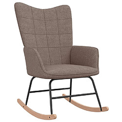 Maison Chic Chaise à bascule | Fauteuil Relax, design moderne Taupe Tissu -GKD50605