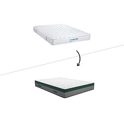 Avis Vente-Unique Ensemble 140 x 190 cm sommier + matelas ressorts ensachés ép.22cm - PRESTIGE de YSMÉE