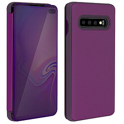 Acheter Avizar Housse Samsung Galaxy S10 Plus Étui Miroir Clapet translucide Stand Vidéo violet