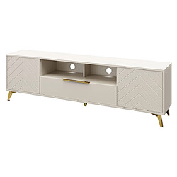 Bestmobilier Boccioni - meuble tv - beige - 200 cm