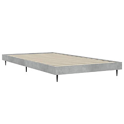 Acheter vidaXL Cadre de lit sans matelas gris béton 90x200 cm