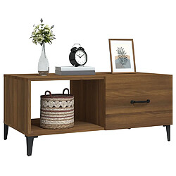 Avis vidaXL Table basse chêne marron 90x50x40 cm bois d'ingénierie