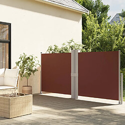 vidaXL Auvent latéral rétractable Marron 140x1200 cm