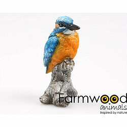 Acheter Farmwood Animals Oiseau martin pêcheur sur tronc en résine 7 x 7 x 11.5 cm.