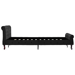 Acheter Maison Chic Lit adulte - Lit simple Cadre de lit,Structure du lit Contemporain Noir Velours 120 x 200 cm -MN15348