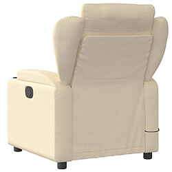 Avis vidaXL Fauteuil de massage inclinable Crème Tissu