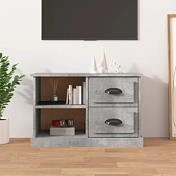 Maison Chic Meuble TV scandinave - Banc TV pour salon gris béton 73x35,5x47,5 cm bois d'ingénierie -MN38507