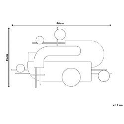 Avis Beliani Décoration murale LUTETIUM Difforme Métal Abstrait Noir
