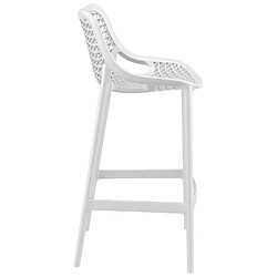 Acheter Alterego Tabouret de jardin 'BROZER' blanc en matière plastique