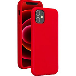 Coque iPhone 12 mini Silicone SoftTouch Rouge Bigben