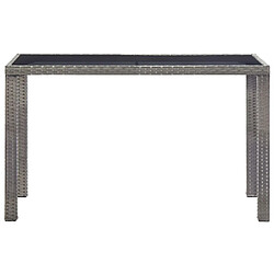 Maison Chic Table de jardin | Table d'extérieur Anthracite 123x60x74 cm Résine tressée -GKD63681